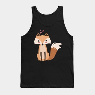 Love Hearts Fox Tank Top